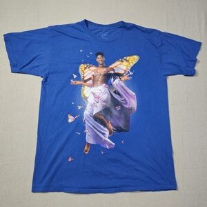 Lil Nas X Long Live Motero Tour/Concert Tee Shirt Mens Size Extra Large Blue